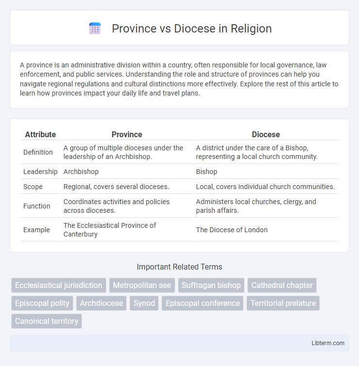 Diocese vs Province in Religion - What is The Difference?