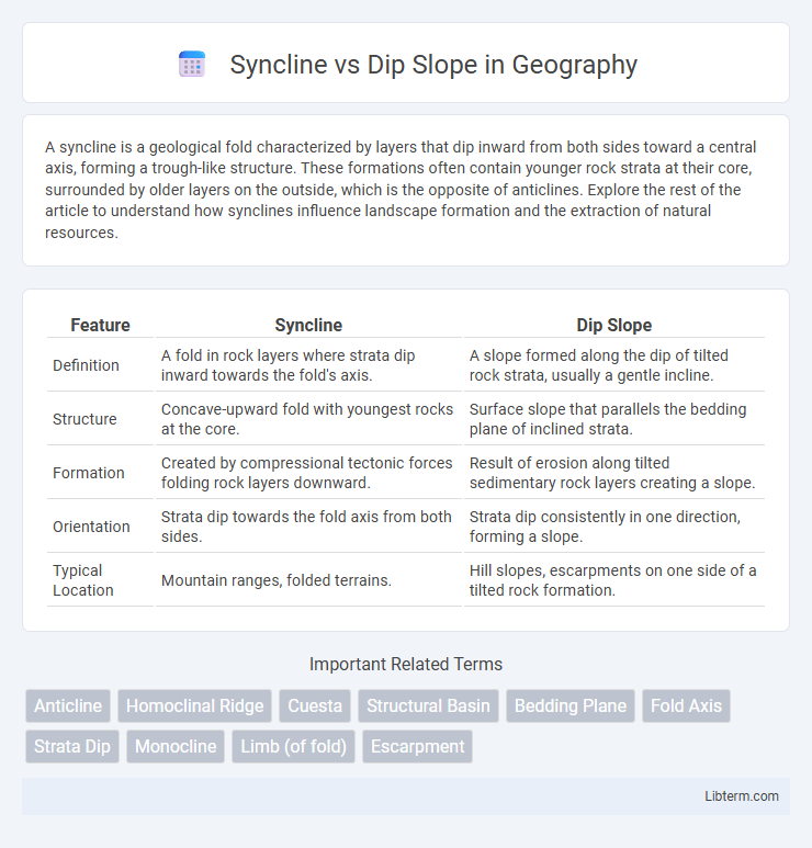 Dip Slope vs Syncline in Geography - What is The Difference?