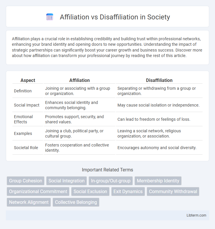 Disaffiliation vs Affiliation in Society - What is The Difference?