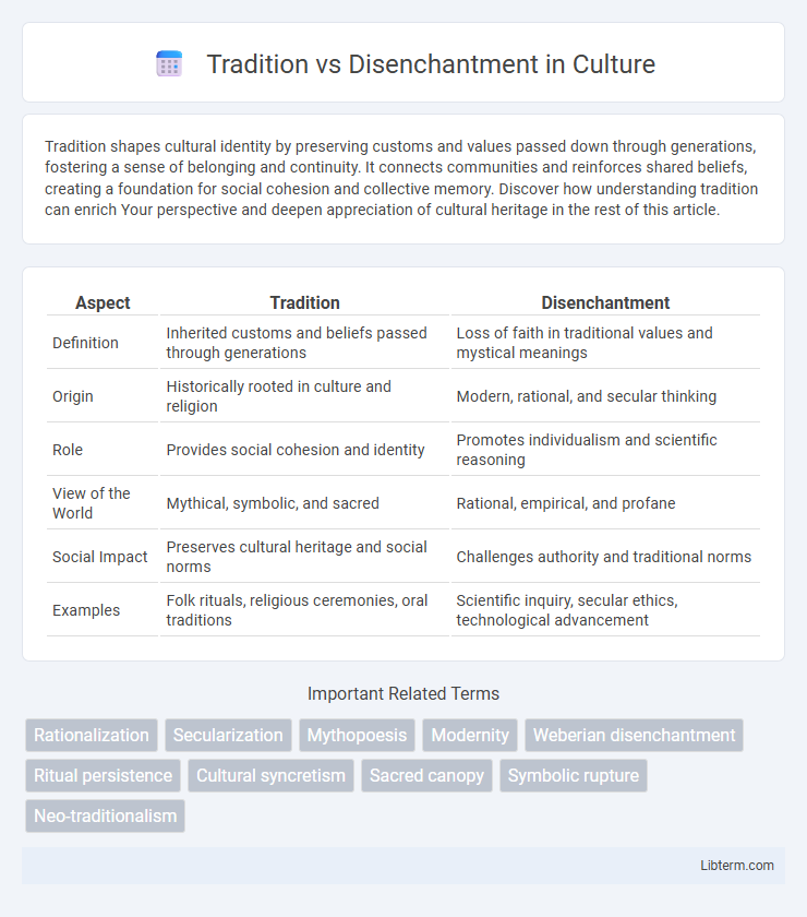 Disenchantment vs Tradition in Culture - What is The Difference?