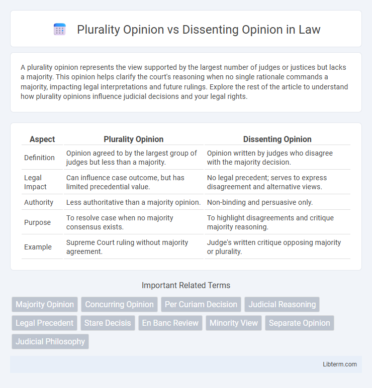 Dissenting Opinion vs Plurality Opinion in Law - What is The Difference?
