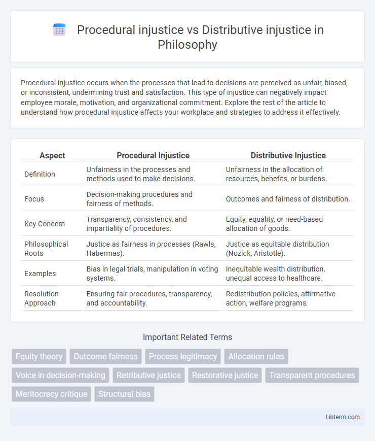 Distributive injustice vs Procedural injustice in Philosophy - What is The Difference?