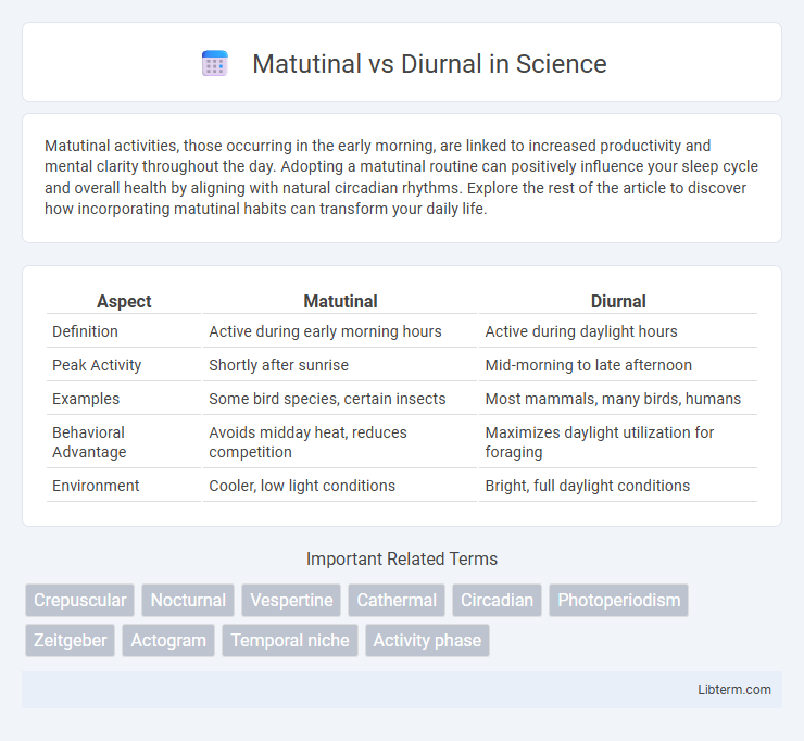 Diurnal vs Matutinal in Science - What is The Difference?