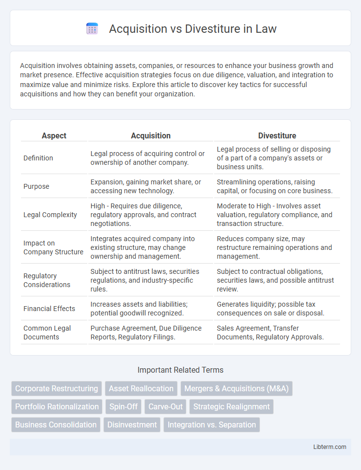 Divestiture vs Acquisition in Law - What is The Difference?