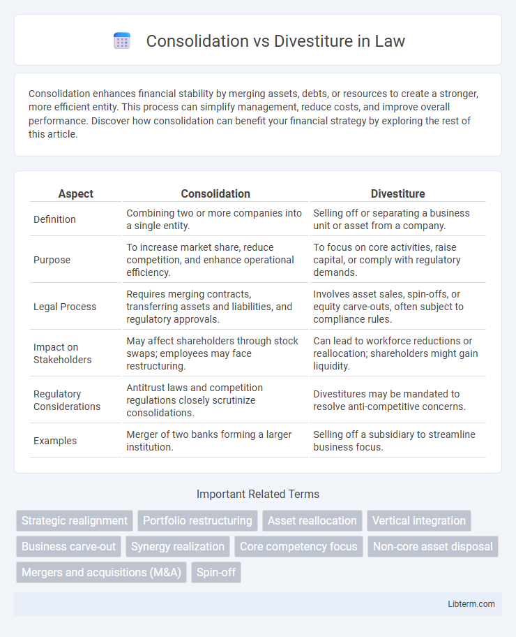 Divestiture vs Consolidation in Law - What is The Difference?
