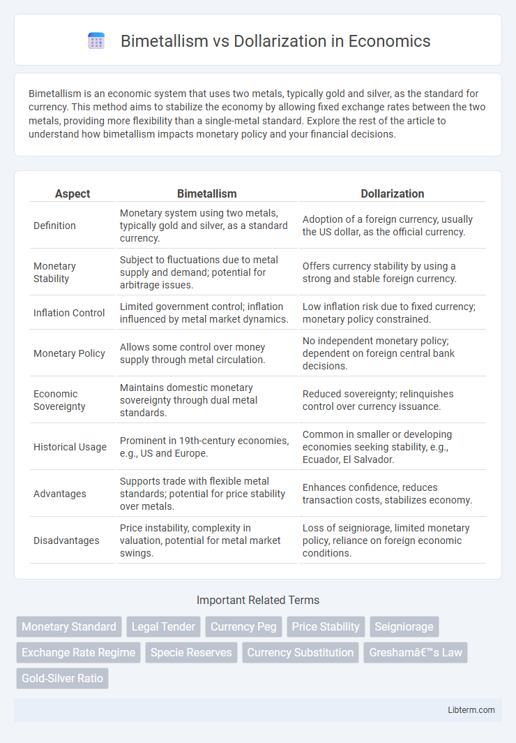 Dollarization vs Bimetallism in Economics - What is The Difference?