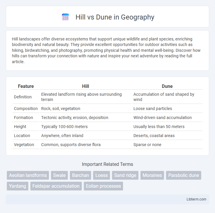 Dune vs Hill in Geography - What is The Difference?