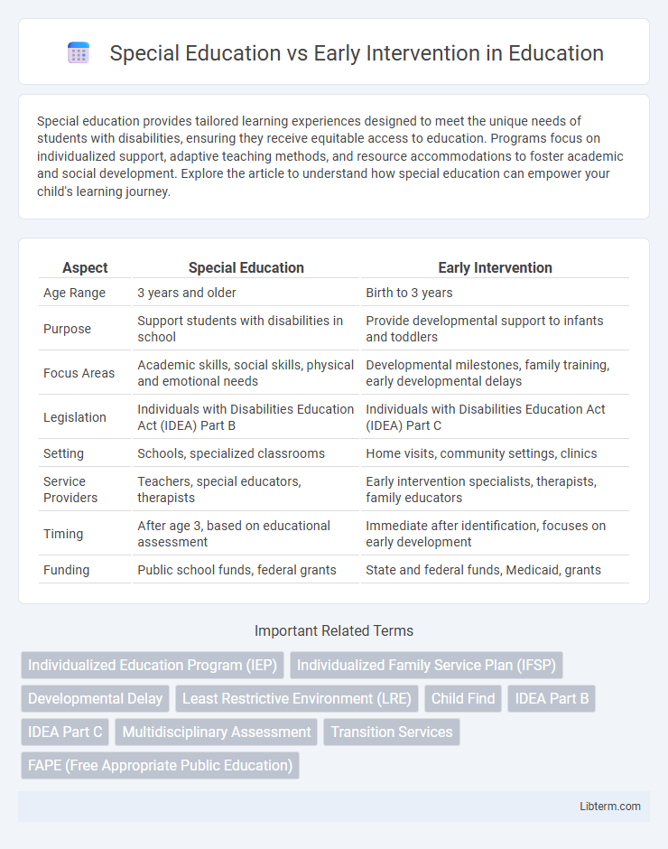 Early Intervention vs Special Education in Education - What is The Difference?