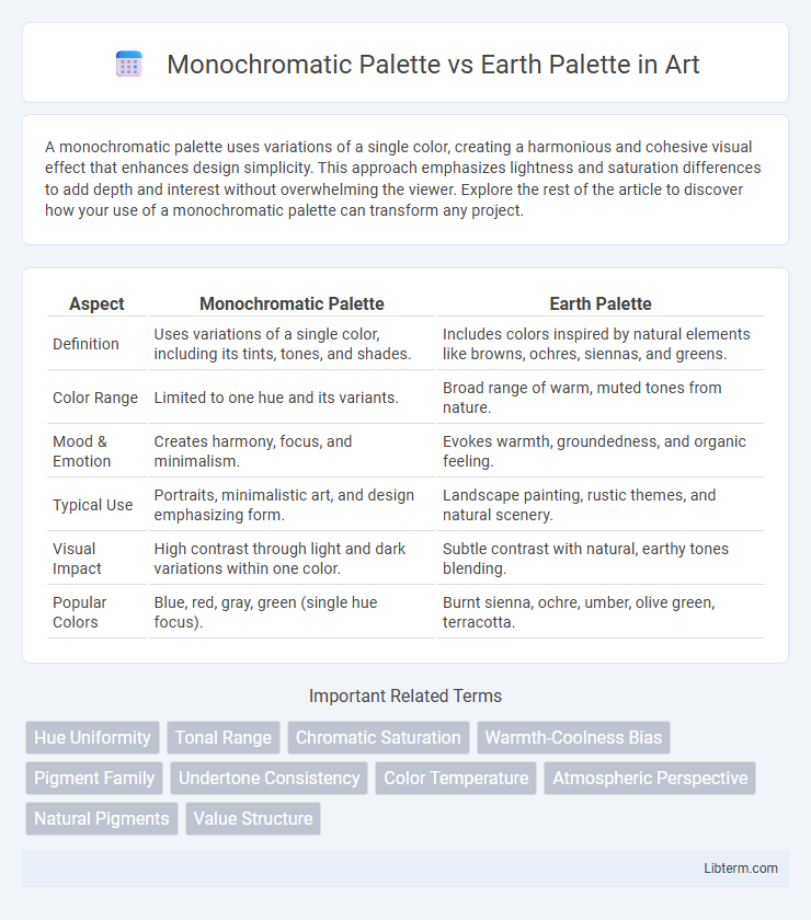 Earth Palette vs Monochromatic Palette in Art - What is The Difference?