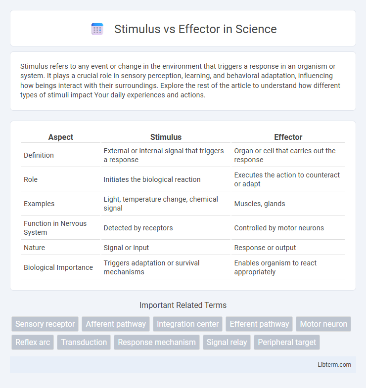 Effector vs Stimulus in Science - What is The Difference?