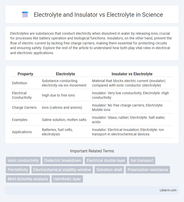 Electrolyte vs Electrolyte and Insulator in Science - What is The Difference?