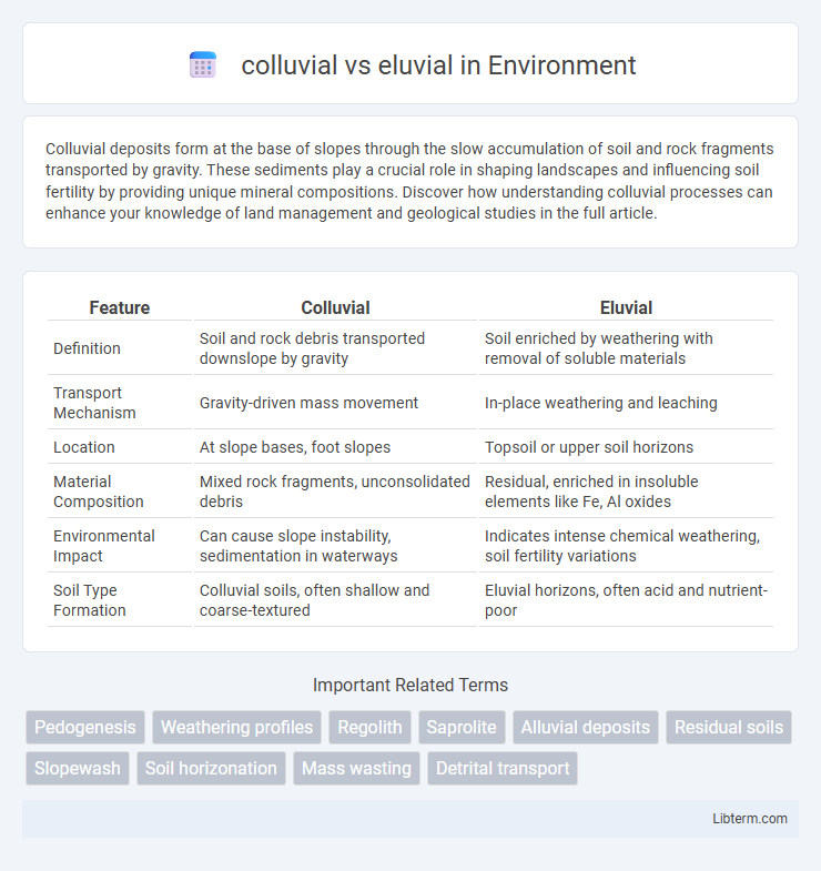 eluvial vs colluvial in Environment - What is The Difference?