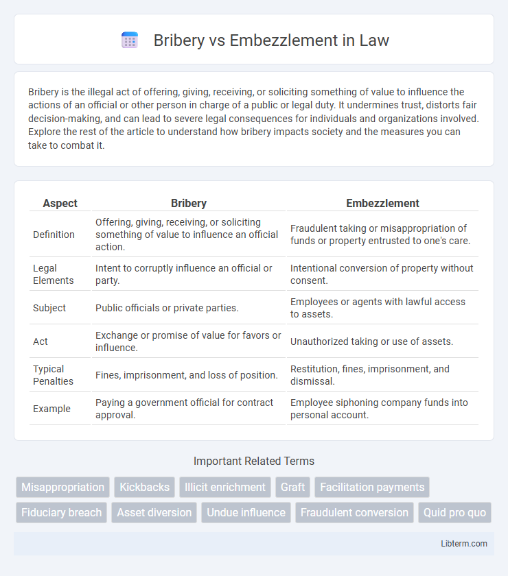Embezzlement vs Bribery in Law - What is The Difference?