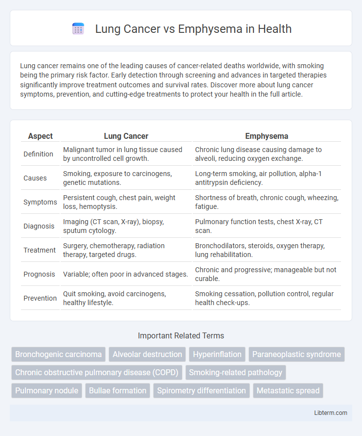 Emphysema vs Lung Cancer in Health - What is The Difference?