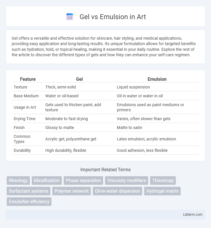 Emulsion vs Gel in Art - What is The Difference?