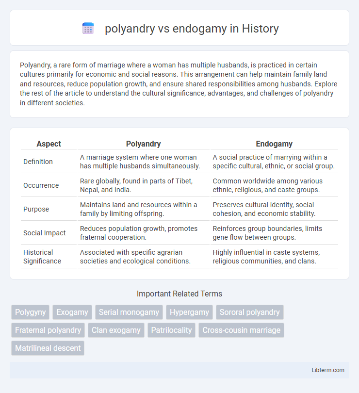 endogamy vs polyandry in History - What is The Difference?