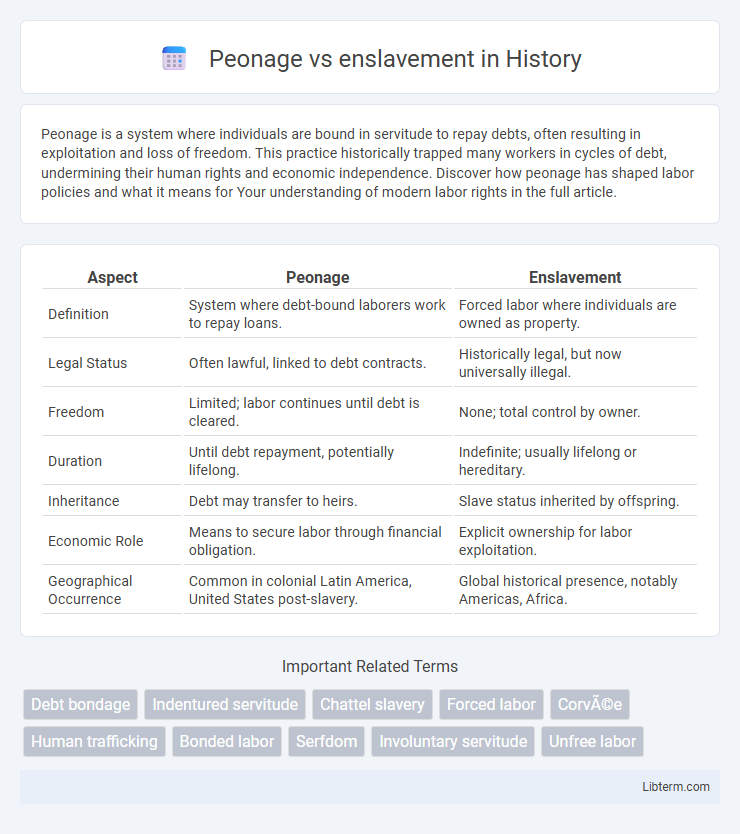 enslavement vs Peonage in History - What is The Difference?