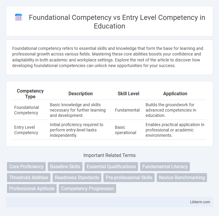 Entry Level Competency vs Foundational Competency in Education - What is The Difference?