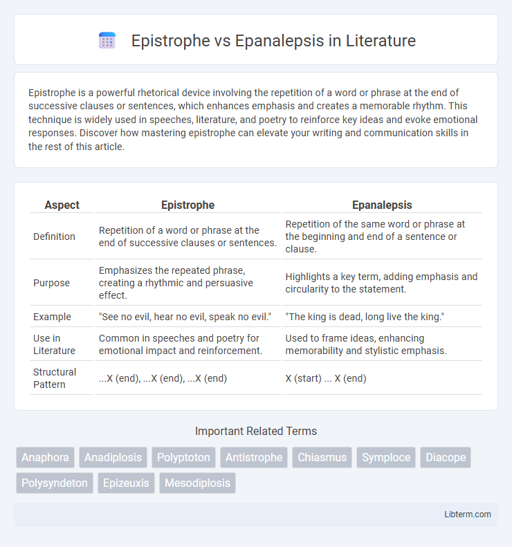 Epanalepsis vs Epistrophe in Literature - What is The Difference?