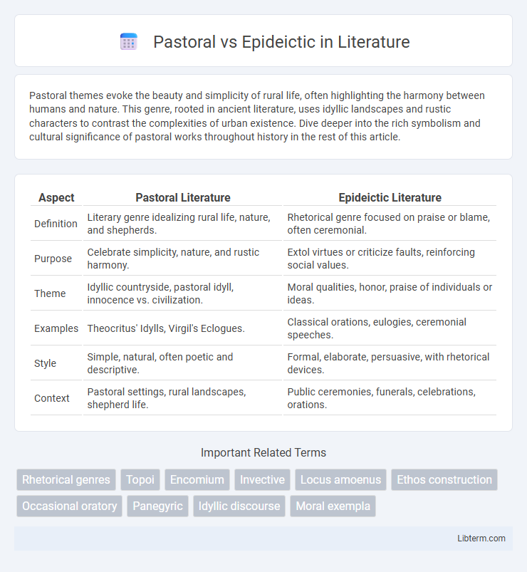 Epideictic vs Pastoral in Literature - What is The Difference?