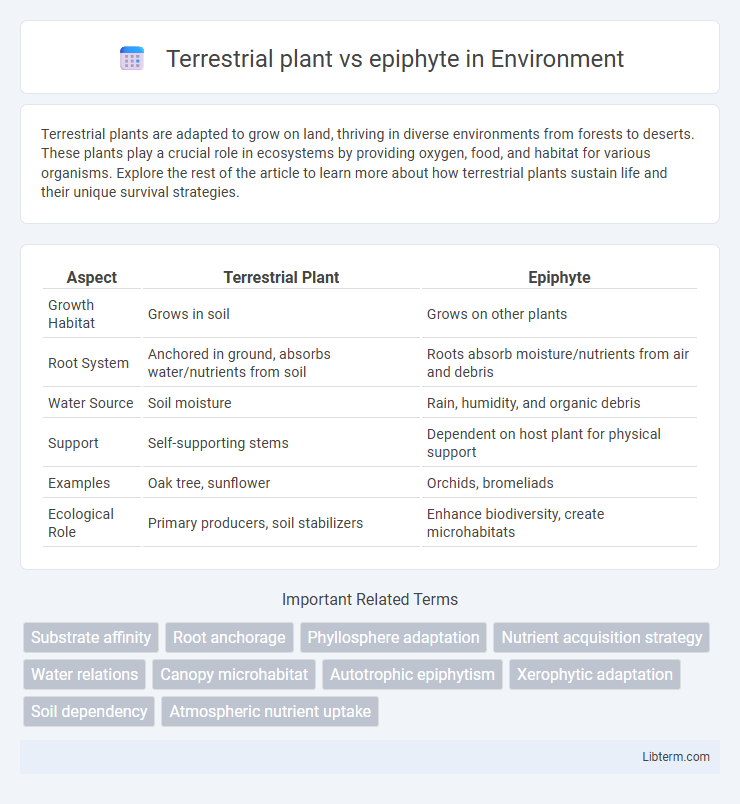epiphyte vs Terrestrial plant in Environment - What is The Difference?