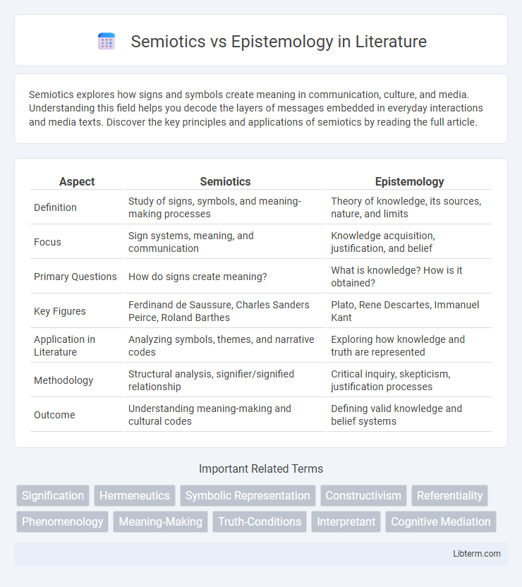 Epistemology vs Semiotics in Literature - What is The Difference?