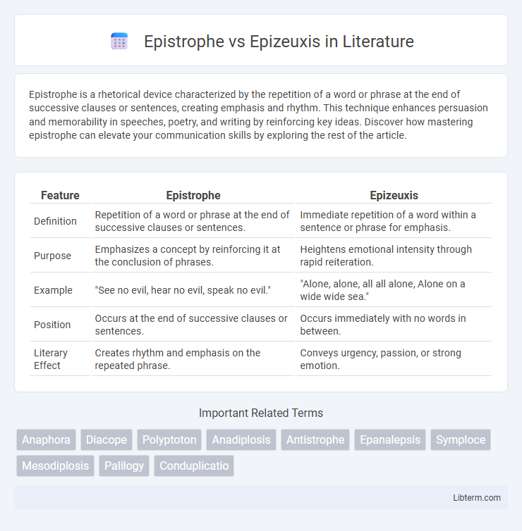 Epizeuxis vs Epistrophe in Literature - What is The Difference?