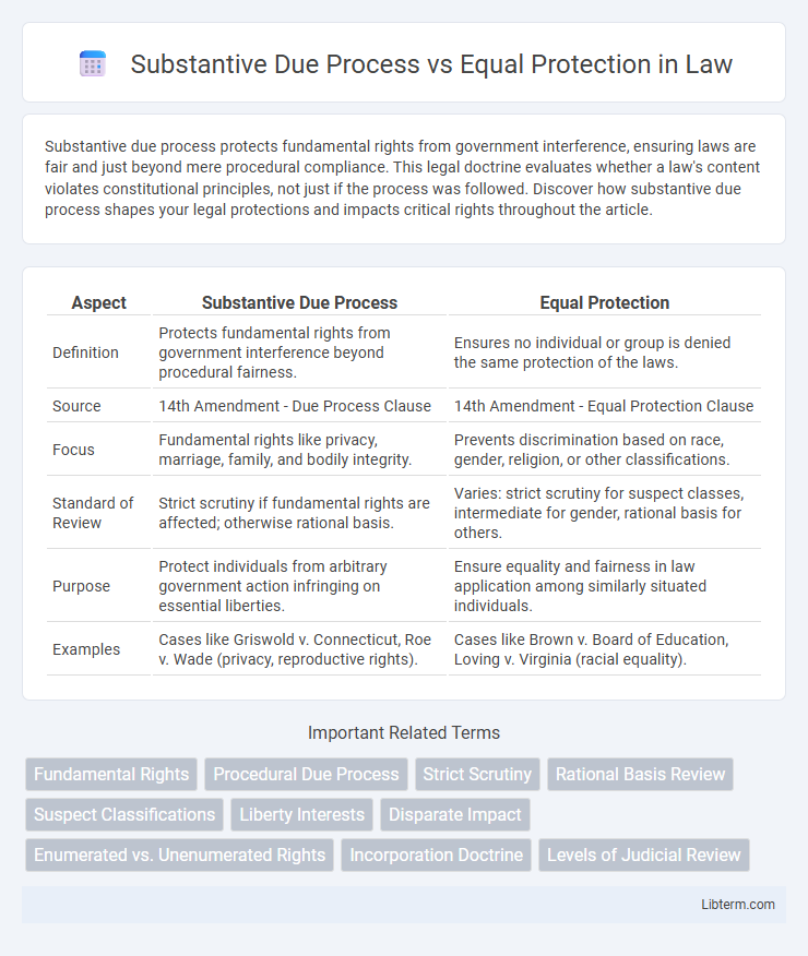 Equal Protection vs Substantive Due Process in Law - What is The Difference?