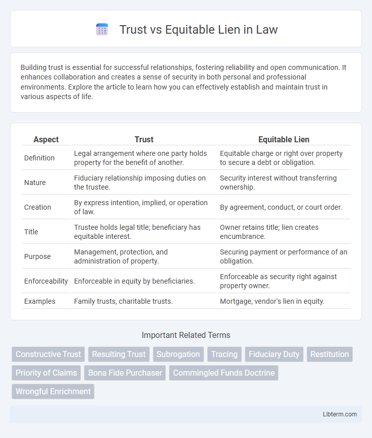 Equitable Lien vs Trust in Law - What is The Difference?