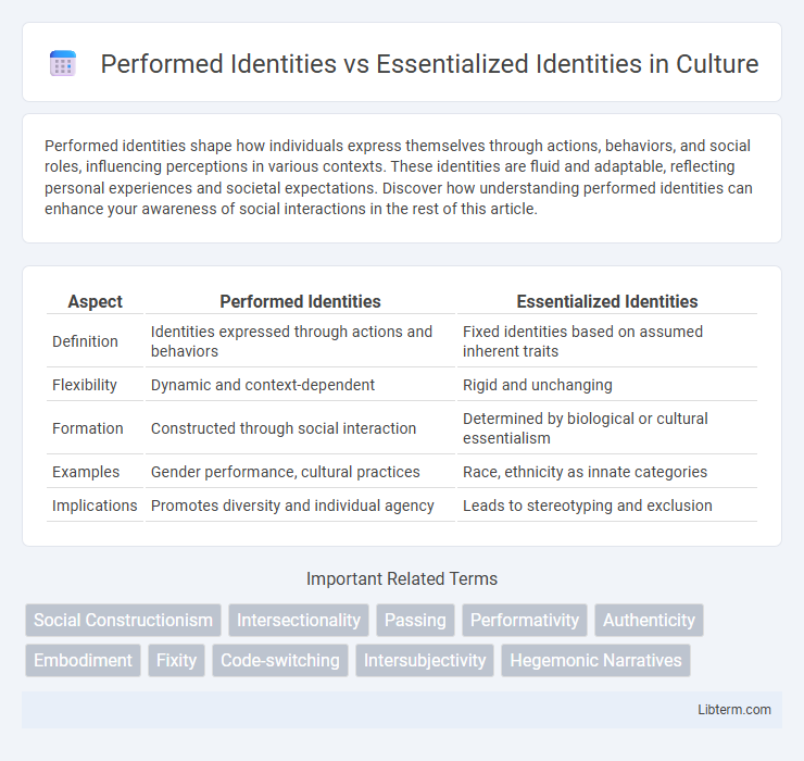 Essentialized Identities vs Performed Identities in Culture - What is The Difference?