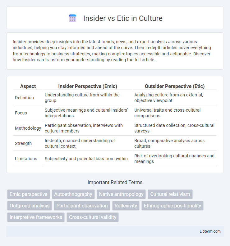 Etic vs Insider in Culture - What is The Difference?