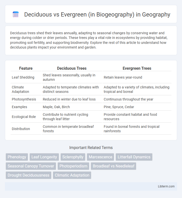 Evergreen (in Biogeography) vs Deciduous in Geography - What is The Difference?