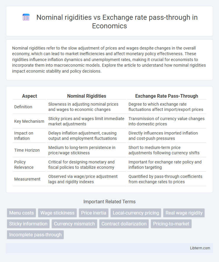 Exchange rate pass-through vs Nominal rigidities in Economics - What is The Difference?