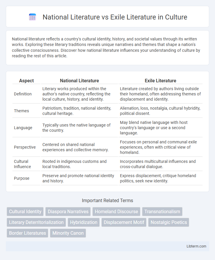 Exile Literature vs National Literature in Culture - What is The Difference?