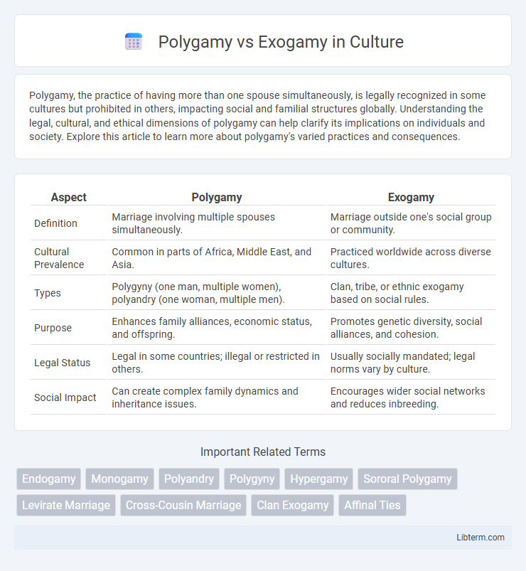 Exogamy vs Polygamy in Culture - What is The Difference?