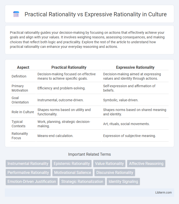 Expressive Rationality vs Practical Rationality in Culture - What is The Difference?