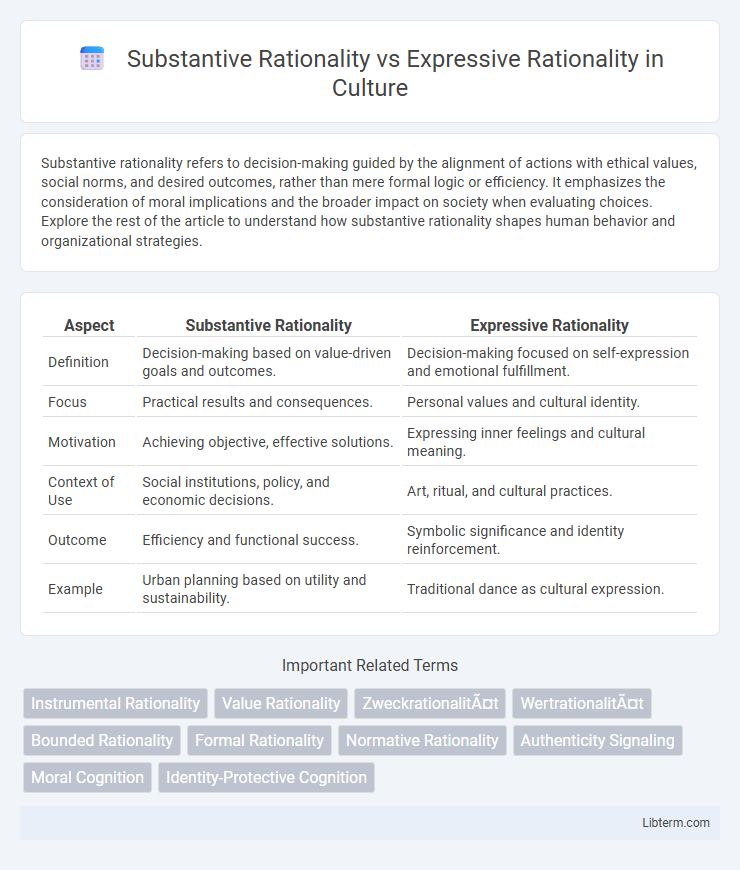 Expressive Rationality vs Substantive Rationality in Culture - What is The Difference?