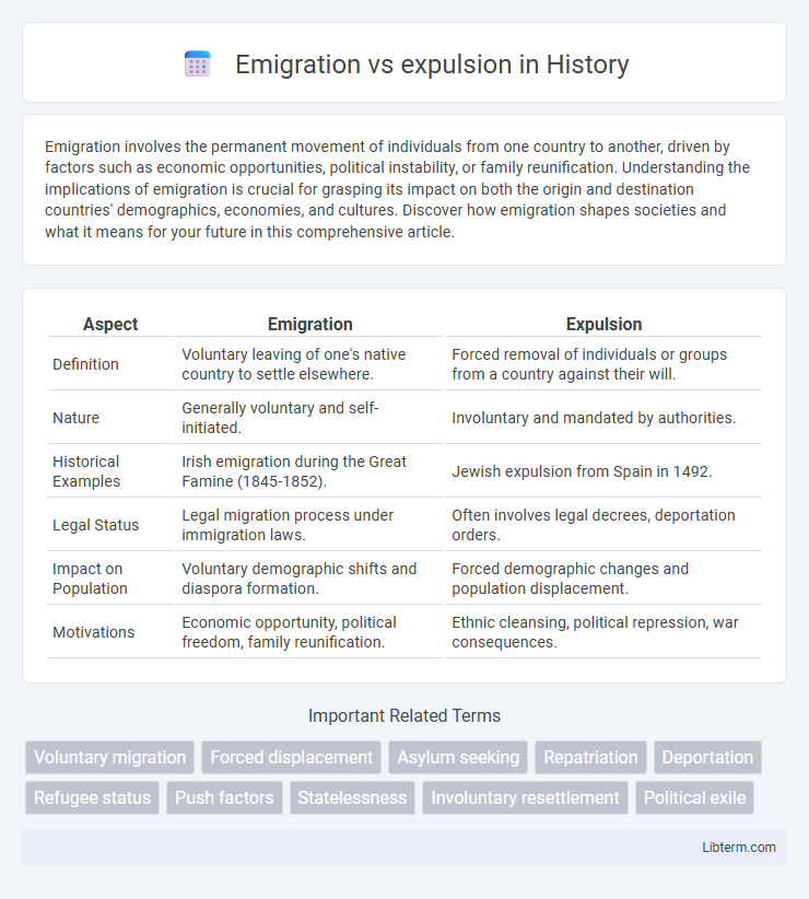 expulsion vs Emigration in History - What is The Difference?