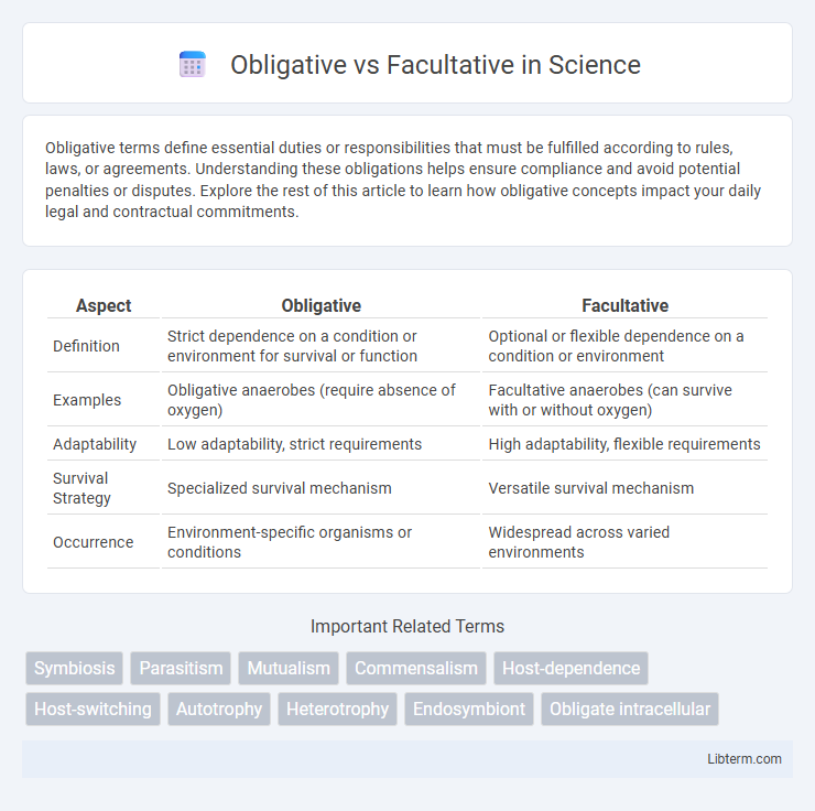 Facultative vs Obligative in Science - What is The Difference?