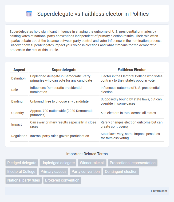 Faithless elector vs Superdelegate in Politics - What is The Difference?