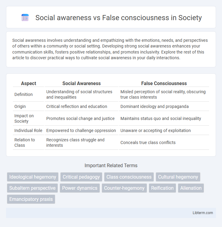 False consciousness vs Social awareness in Society - What is The Difference?