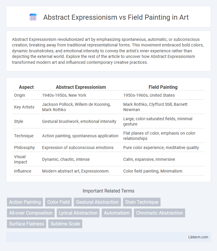 Field Painting vs Abstract Expressionism in Art - What is The Difference?