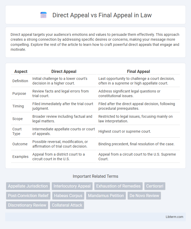 Final Appeal vs Direct Appeal in Law - What is The Difference?