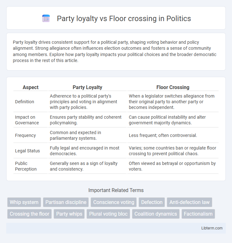 Floor crossing vs Party loyalty in Politics - What is The Difference?