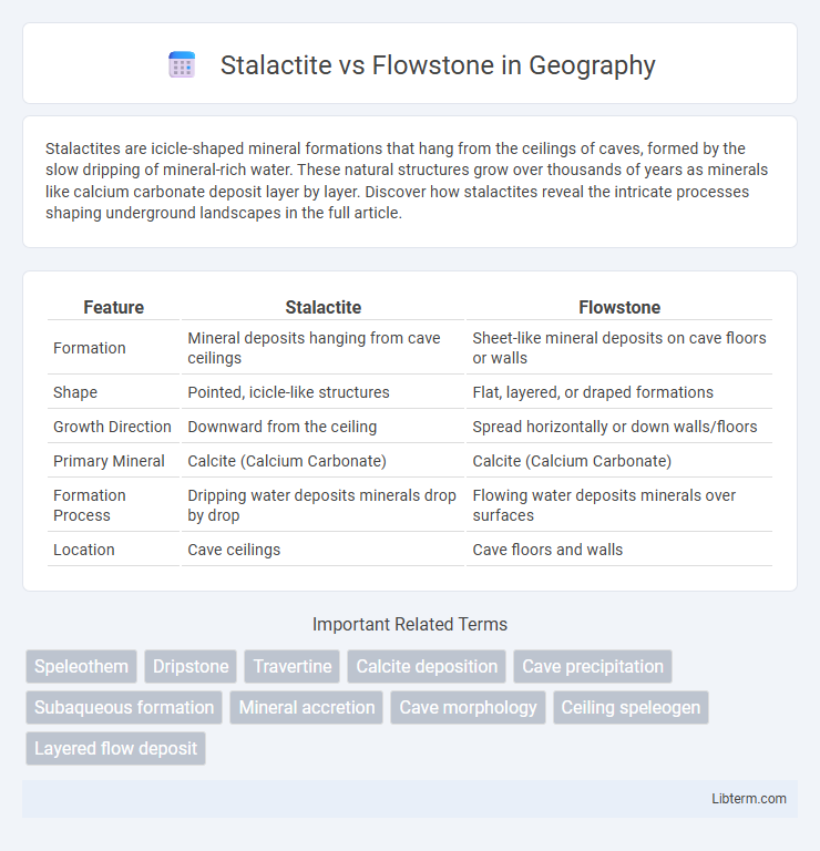 Flowstone vs Stalactite in Geography - What is The Difference?