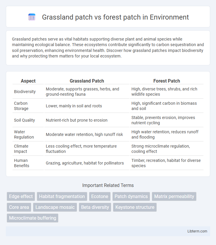 forest patch vs Grassland patch in Environment - What is The Difference?