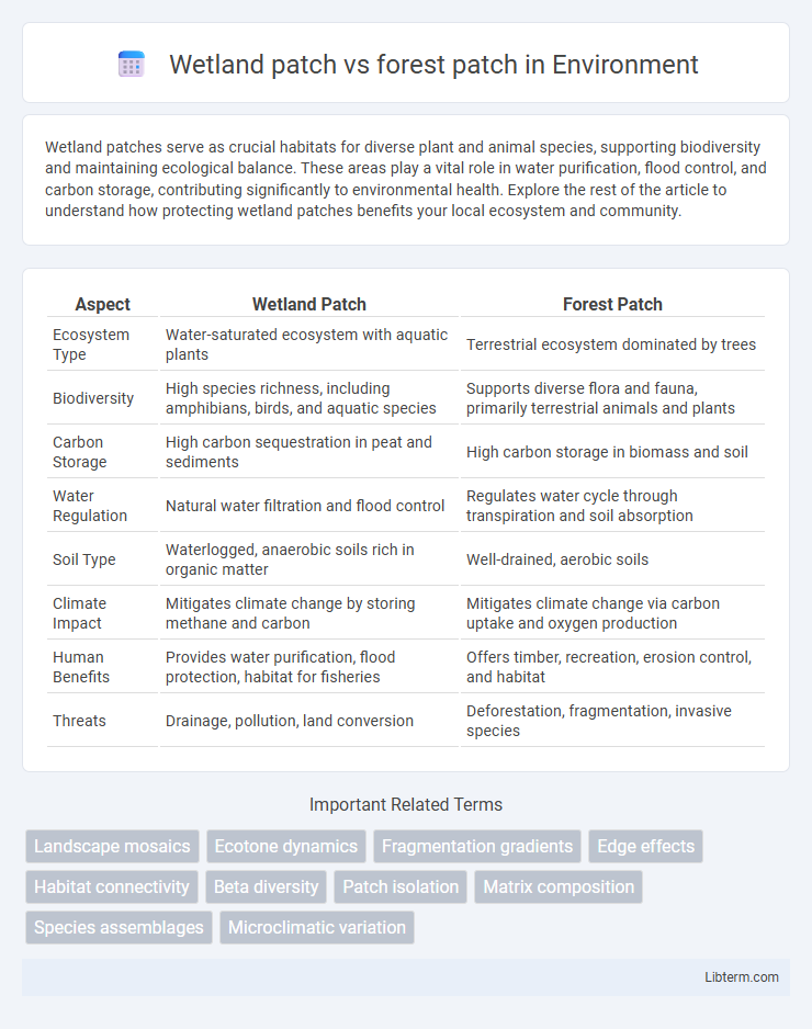 forest patch vs Wetland patch in Environment - What is The Difference?