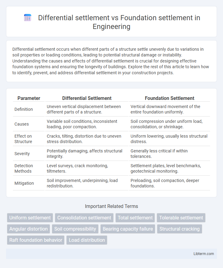 Foundation settlement vs Differential settlement in Engineering - What is The Difference?