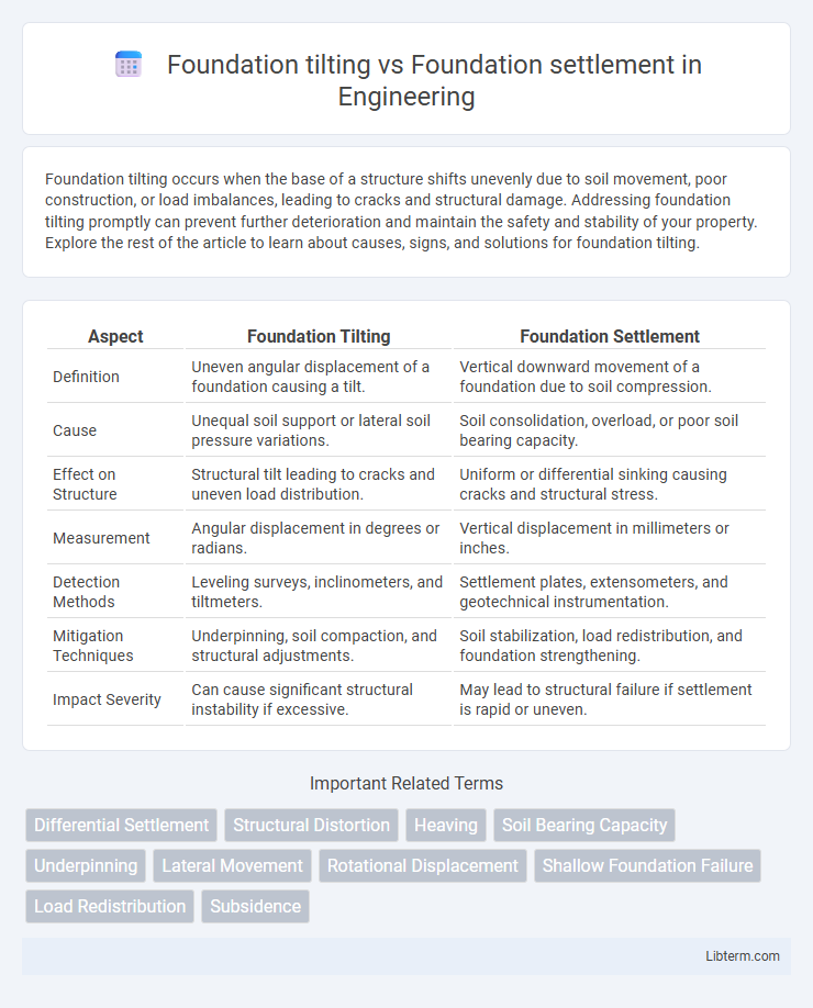 Foundation settlement vs Foundation tilting in Engineering - What is The Difference?