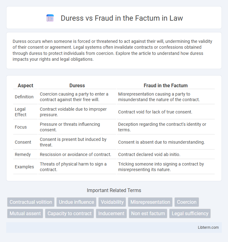 Fraud in the Factum vs Duress in Law - What is The Difference?